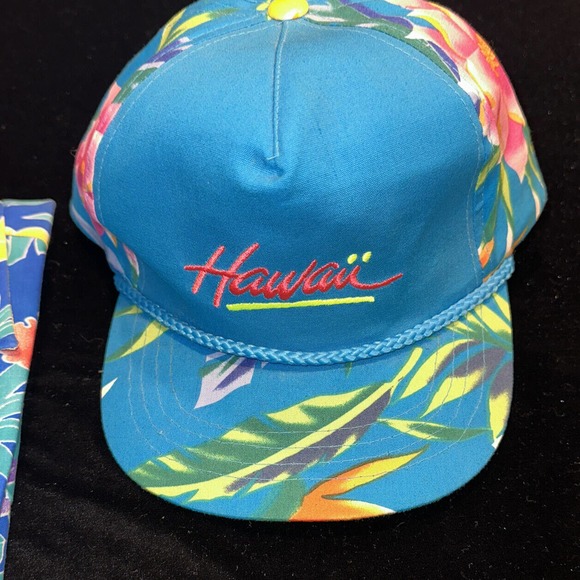 Vintage 1970s Hawaii Button Up Shirt & Hat Sz Large In Mint Unworn Condition! - Picture 2 of 16